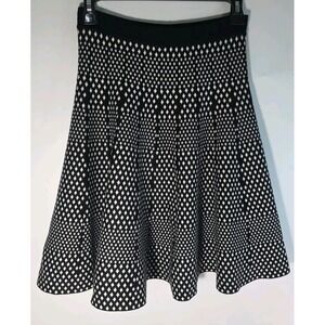 Chelsea & Theodore Black/White Sweater Knit Winter Skirt Size XS Warm